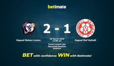 Dự đoán, Tỷ lệ cược và Mẹo cá cược Hapoel Rishon Lezion vs Hapoel Nof HaGalil 03/17/2025