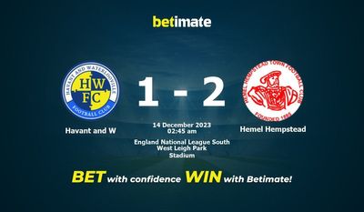 Dự đoán Havant và W vs Hemel Hempstead, Tỷ lệ & Mẹo cá cược 13/12/2023
