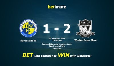 Dự đoán, tỷ lệ cược và mẹo cá cược của Havant và W vs Weston Super Mare 20/01/2024