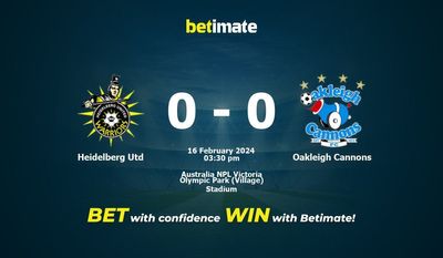 Dự đoán Heidelberg Utd vs Oakleigh Cannons, tỷ lệ và tip cá cược 16/02/2024