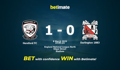 Dự đoán Hereford FC vs Darlington 1883, Tỷ lệ cược & Mẹo cá cược 03/08/2025