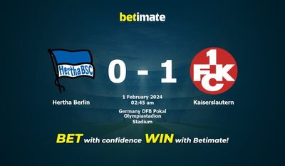 Nhận định, soi kèo Hertha Berlin vs Kaiserslautern 31/01/2024