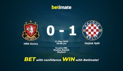 Soi kèo HNK Gorica vs Hajduk, Tỷ lệ & Mẹo cá cược 11/05/2025