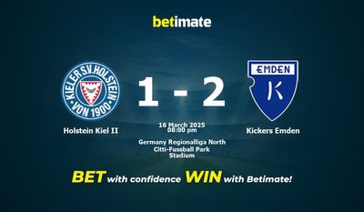 Dự đoán, Tỷ lệ cược & Mẹo cá cược Holstein Kiel II vs Kickers Emden 03/16/2025