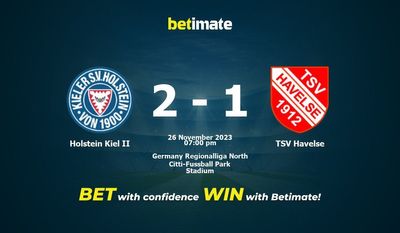 Dự đoán Holstein Kiel II vs TSV Havelse, tỷ lệ và tip cá cược 26/11/2023