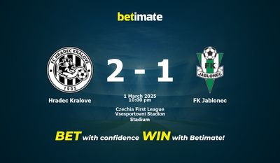 Soi kèo Hradec Kralove vs FK Jablonec, tỷ lệ cá cược 01/03/2025