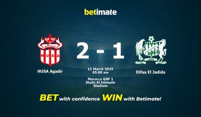 Dự đoán HUSA Agadir vs Difaa El Jadida, Tỷ lệ cược & Mẹo cá cược 03/10/2025
