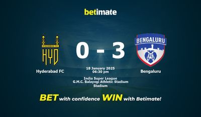 Dự đoán, tỷ lệ cược và mẹo cá cược Hyderabad FC vs Bengaluru 18/01/2025