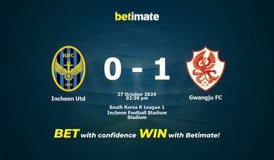 Dự đoán, tỷ lệ cược và mẹo cá cược Incheon Utd vs Gwangju FC 27/10/2024
