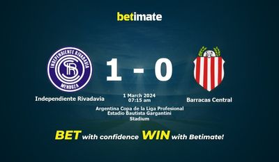 Soi kèo Independiente Rivadavia vs Barracas Central, tỷ lệ và tip cá cược 01/03/2024
