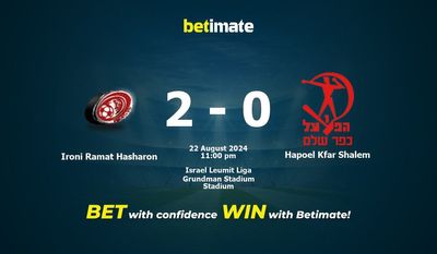 Dự đoán, tỷ lệ và mẹo cá cược của Ironi Ramat Hasharon vs Hapoel Kfar Shalem 22/08/2024