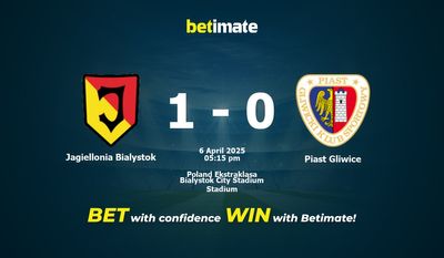 Soi kèo Jagiellonia Bialystok vs Piast Gliwice, tỷ lệ và tip cá cược 06/04/2025