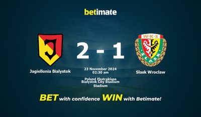 Dự đoán, Tỷ lệ cược & Mẹo cá cược Jagiellonia Bialystok vs Slask Wroclaw 22/11/2024