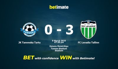 Dự đoán, tỷ lệ và tip cá cược JK Tammeka Tartu vs FC Levadia Tallinn 08/03/2025
