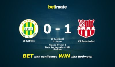 Dự đoán JS Kabylie vs CR Belouizdad, Tỷ lệ cược & Mẹo cá cược 26/04/2025