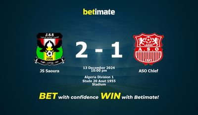 Dự đoán JS Saoura vs ASO Chlef, Tỷ lệ & Mẹo cá cược 13/12/2024