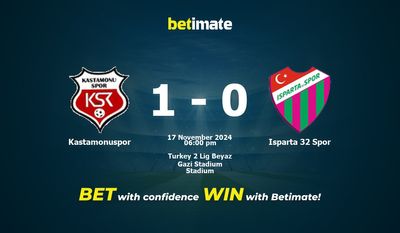 Dự đoán Kastamonuspor vs Isparta 32 Spor, tỷ lệ và mẹo cá cược 17/11/2024