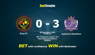 Dự đoán Kaya FC vs Sanfrecce Hiroshima, Tỷ lệ cược & Mẹo cá cược 28/11/2024