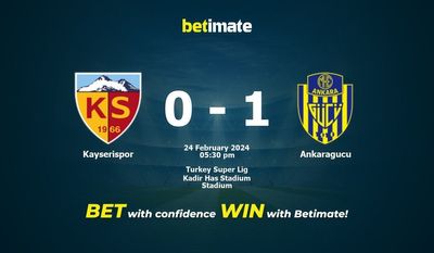 Dự đoán Kayserispor vs Ankaragucu, tỷ lệ và tip cá cược 24/02/2024