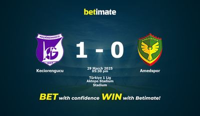 Dự đoán Keciorengucu vs Amedspor, Tỷ lệ cược & Mẹo cá cược 29/03/2025