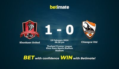 Nhận định dự đoán Khonkaen United vs Chiangrai Utd, tỷ lệ và tip cá cược 19/02/2024