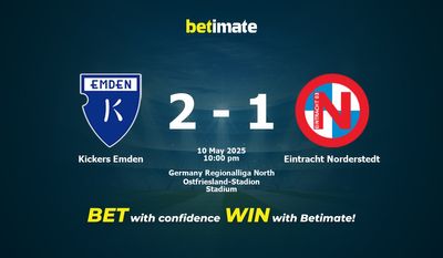 Dự đoán Kickers Emden vs Eintracht Norderstedt, Tỷ lệ & Mẹo cá cược 10/05/2025
