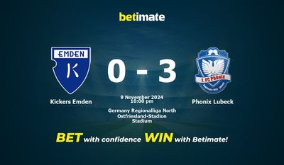 Dự đoán Kickers Emden vs Phonix Lubeck, Tỷ lệ cược & Mẹo cá cược 11/09/2024