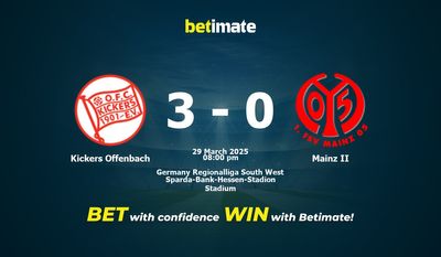 Dự đoán Kickers Offenbach vs Mainz II, Tỷ lệ cược & Mẹo cá cược 29/03/2025