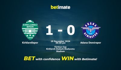 Dự đoán Kirklarelispor vs Adana Demirspor, Tỷ lệ & Mẹo cá cược 19/12/2024