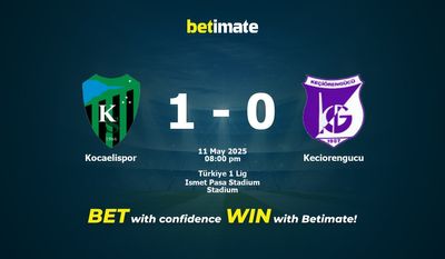 Dự đoán, Tỷ lệ cược & Mẹo cá cược Kocaelispor vs Keciorengucu 05/11/2025