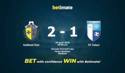 Dự đoán Kolkheti Poti vs FC Telavi, tỷ lệ và tip cá cược 29/04/2025