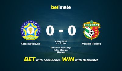 Soi kèo Kolos Kovalivka vs Vorskla Poltava, tỷ lệ cá cược 04/05/2025