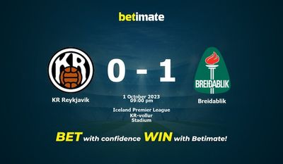 Dự đoán KR Reykjavik vs Breidablik, tỷ lệ cá cược 01/10/2023