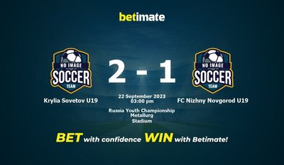 Dự đoán Krylia Sovetov U19 vs FC Nizhny Novgorod U19, tỷ lệ và tip cá cược 22/09/2023