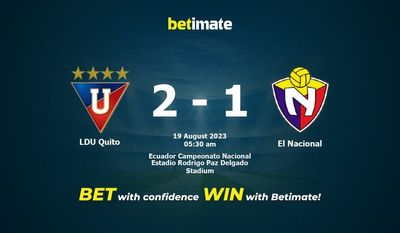 Soi kèo dự đoán LDU Quito vs El Nacional ngày 18/08/2023