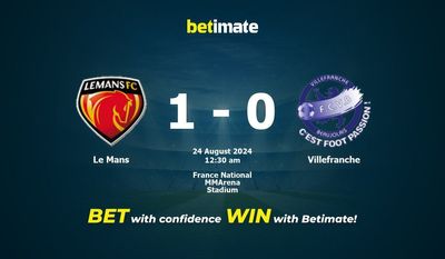Soi kèo Le Mans vs Villefranche, Tỷ lệ & Mẹo cá cược 23/08/2024