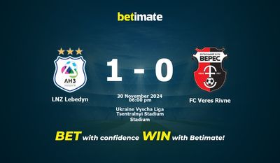 Soi kèo LNZ Lebedyn vs FC Veres Rivne, tỷ lệ và tip cá cược 30/11/2024