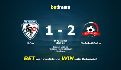 Dự đoán Ma'an vs Shabab Al Ordon, Tỷ lệ cược & Mẹo cá cược 24/04/2025