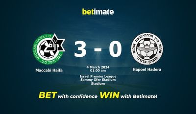 Dự đoán Maccabi Haifa vs Hapoel Hadera, tỷ lệ và tip cá cược 03/03/2024