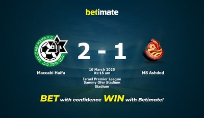 Dự đoán Maccabi Haifa vs MS Ashdod, Tỷ lệ cược & Mẹo cá cược 03/09/2025