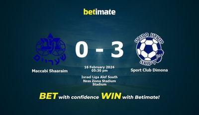 Dự đoán Maccabi Shaaraim vs Sport Club Dimona, Tỷ lệ & Mẹo cá cược 16/02/2024