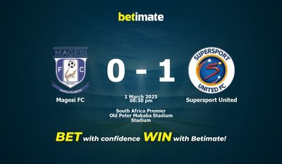 Dự đoán Magesi FC vs Supersport United, Tỷ lệ cược & Mẹo cá cược 03/01/2025