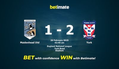 Dự đoán Maidenhead Utd vs York, Tỷ lệ cược & Mẹo cá cược 25/02/2025