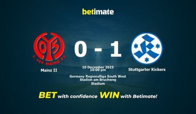 Dự đoán, tỷ lệ và mẹo cá cược Mainz II vs Stuttgarter Kickers 10/12/2023