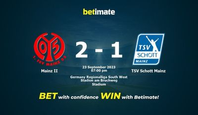 Dự đoán Mainz II vs TSV Schott Mainz, tỷ lệ và tip cá cược 23/09/2023