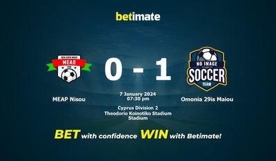 Soi kèo MEAP Nisou vs Omonia 29is Maiou, tỷ lệ & tip cá cược 07/01/2024
