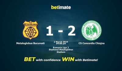 Dự đoán Metaloglobus Bucuresti vs CS Concordia Chiajna, Tỷ lệ & Mẹo cá cược 02/03/2024