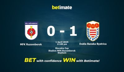Soi kèo MFK Ruzomberok vs Dukla Banska Bystrica, tỷ lệ và tip cá cược 01/04/2025