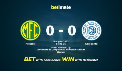 Soi kèo dự đoán Mirassol vs Sao Bento ngày 07/08/2023