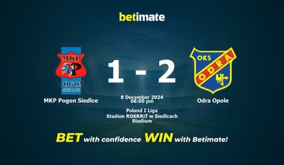 Dự đoán MKP Pogon Siedlce vs Odra Opole, Tỷ lệ & Mẹo cá cược 08/12/2024